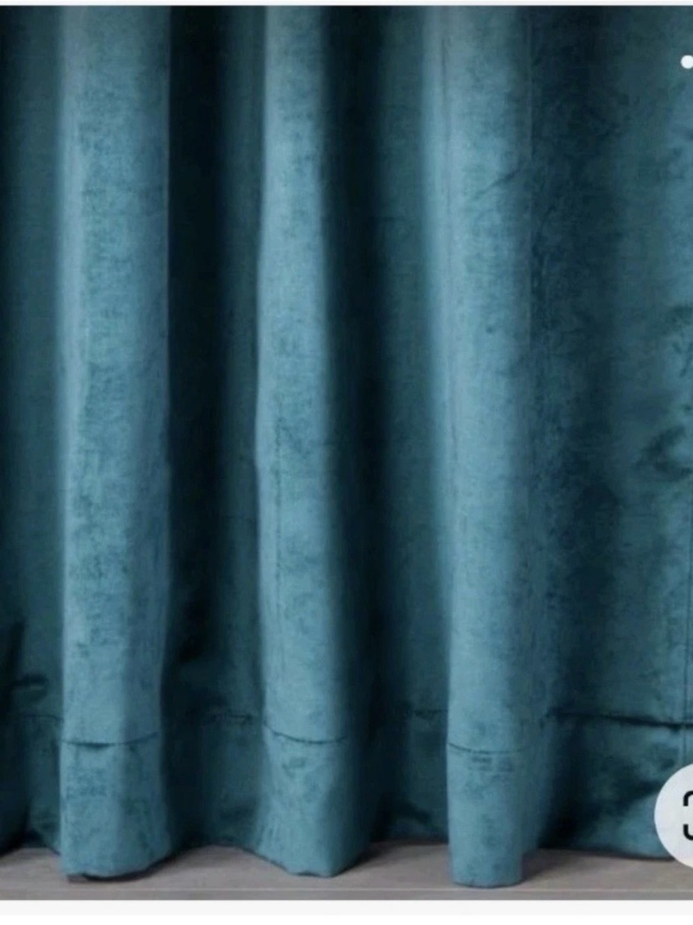 Opal House teal velvet curtain panels 4